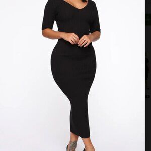 Kayla Sweater Dress - Black